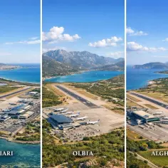 Trzy lotniska na Sardynii: Cagliari, Olbia, Alghero. Idealne miejsca na wycieczki samolotem nad Jezioro Garda.